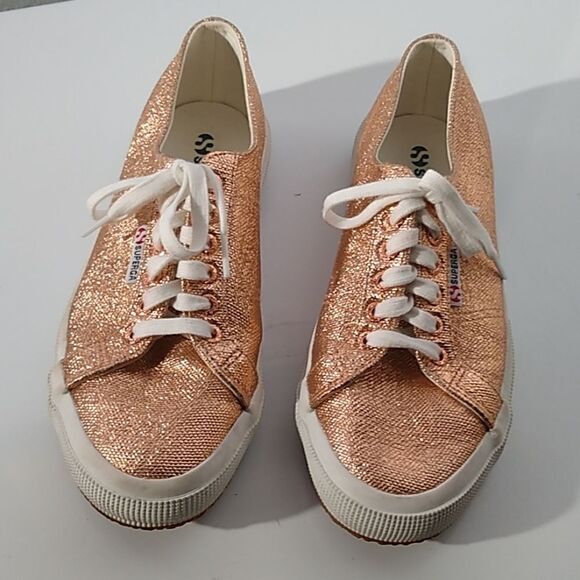 Superga 2750 Metallic Rose Gold Sneaker 9.5 - Picture 4 of 8